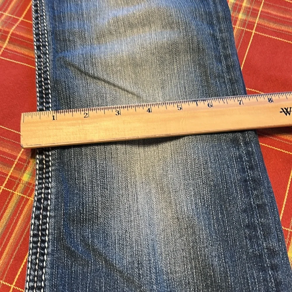 BKE denim Stella 27 X 33 1/2 Bootcut 5 Pocket Distressed Jeans EUC Worn Once Vtg - Picture 10 of 13